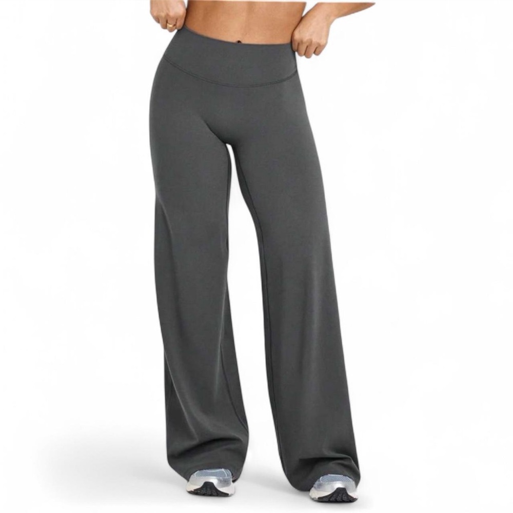 OQQ Wide Leg Yoga Pants High Waist Stretchy Casual Soft Leggings Size Large